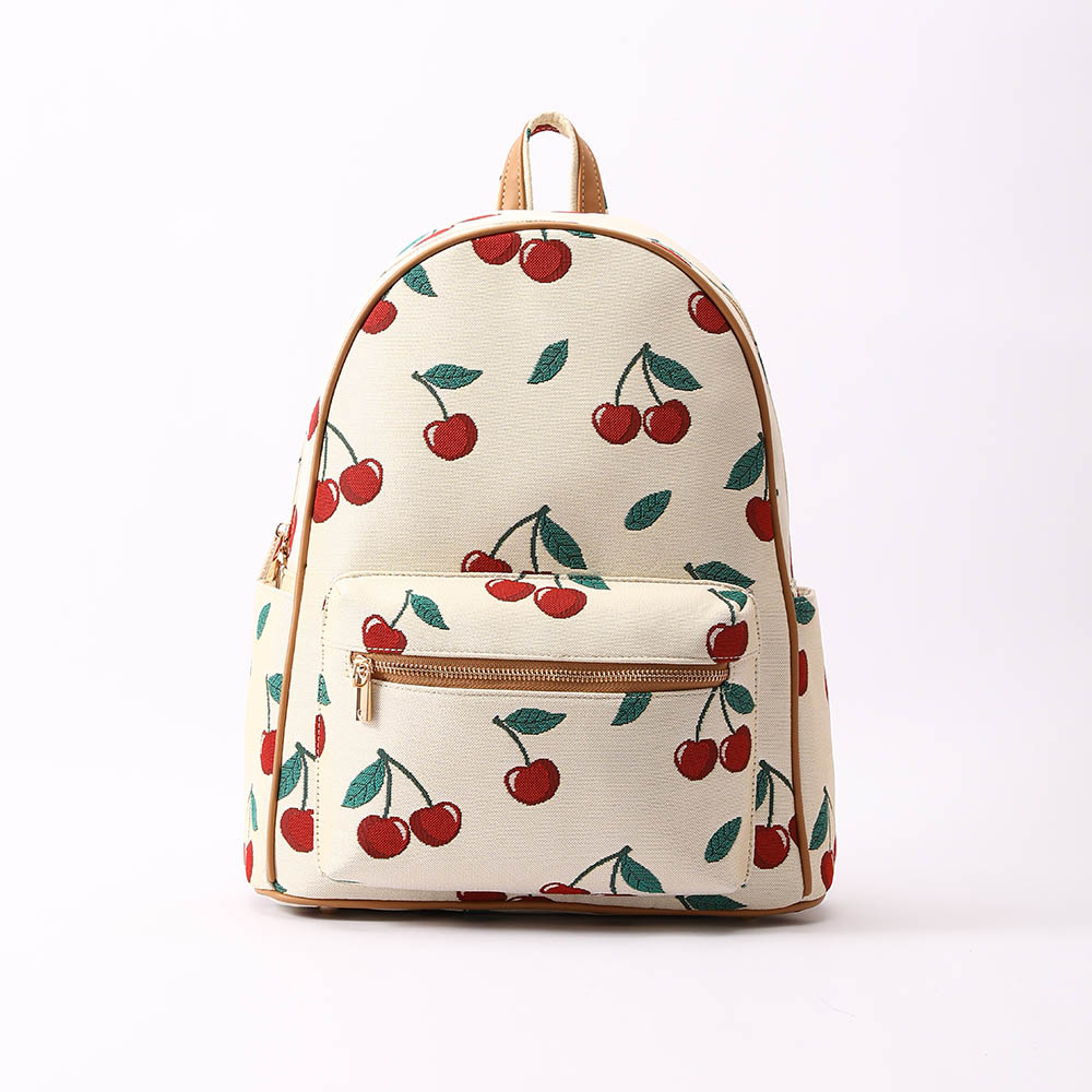 Cherry Big Rucksack in Cream Backdrop