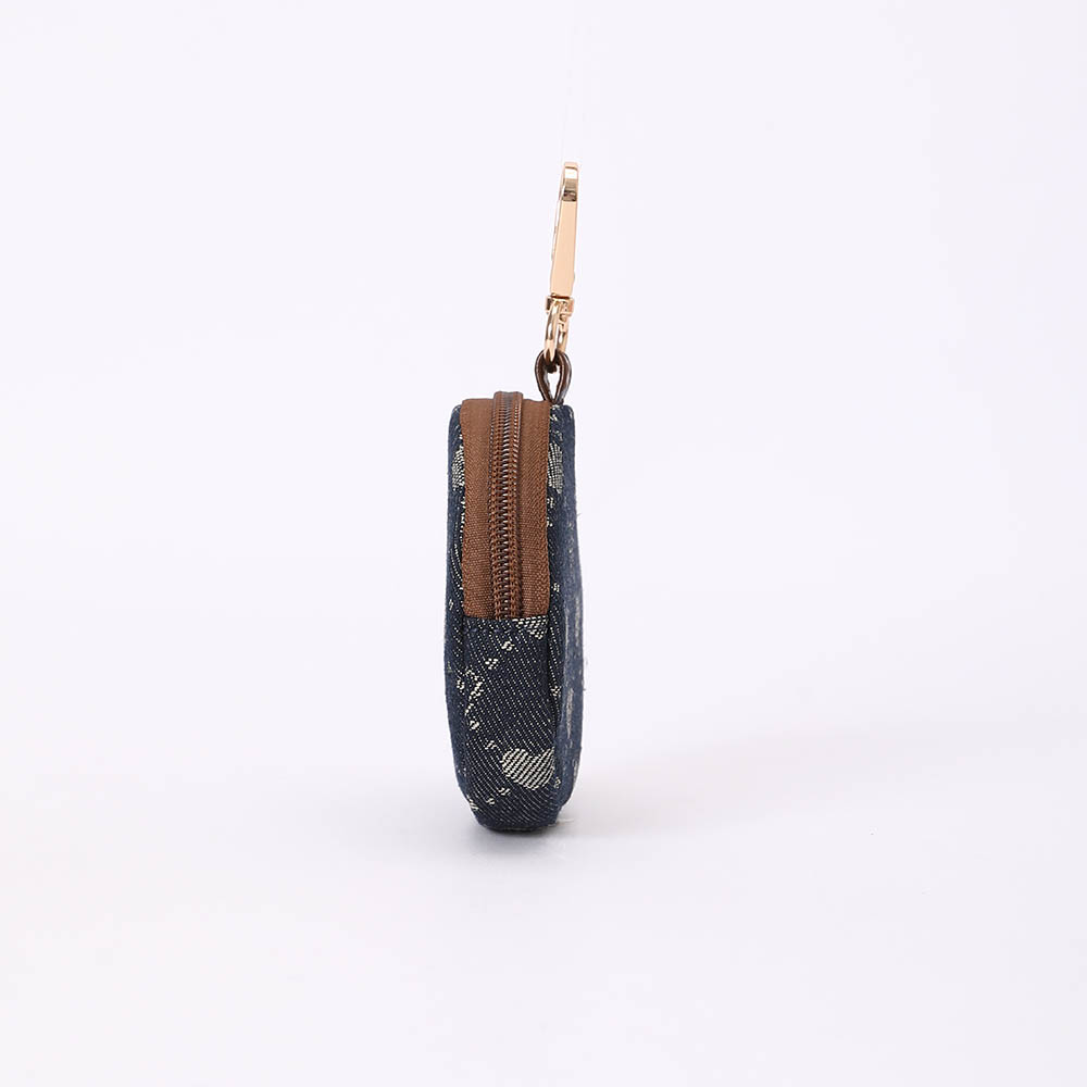 B-Loved Bear Bubble Zip Charm on Blue Denim Monogram - Image 2