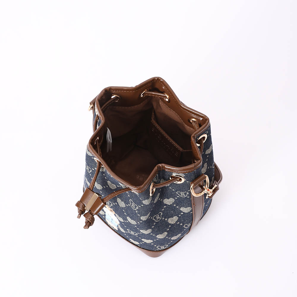 B-Loved Bucket Handbag on Blue Denim Monogram - Image 4