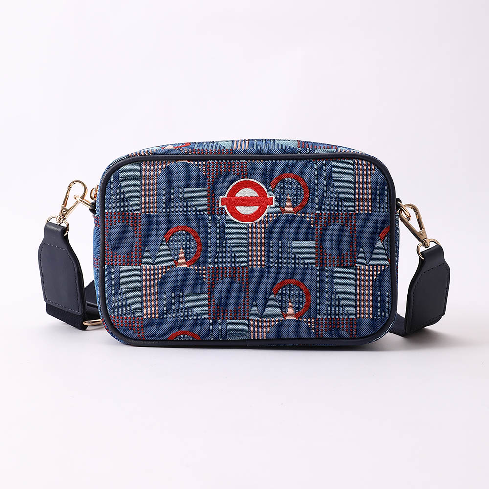 Camera Crossbody Bag TfL Piccadilly Moquette Red Roundel