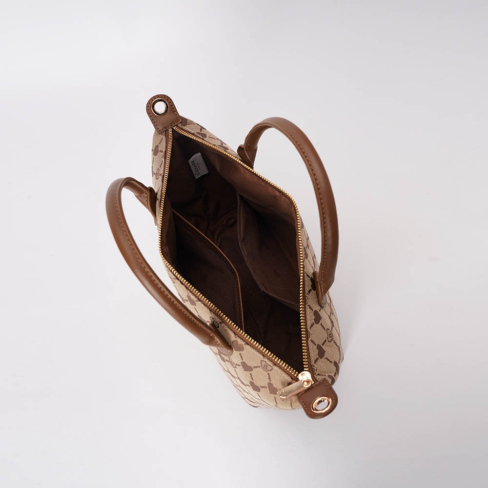 B-Loved Grab Handbag on Beige Monogram - Image 5