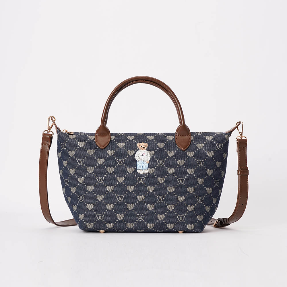 B-Loved Grab Handbag on Blue Denim Monogram