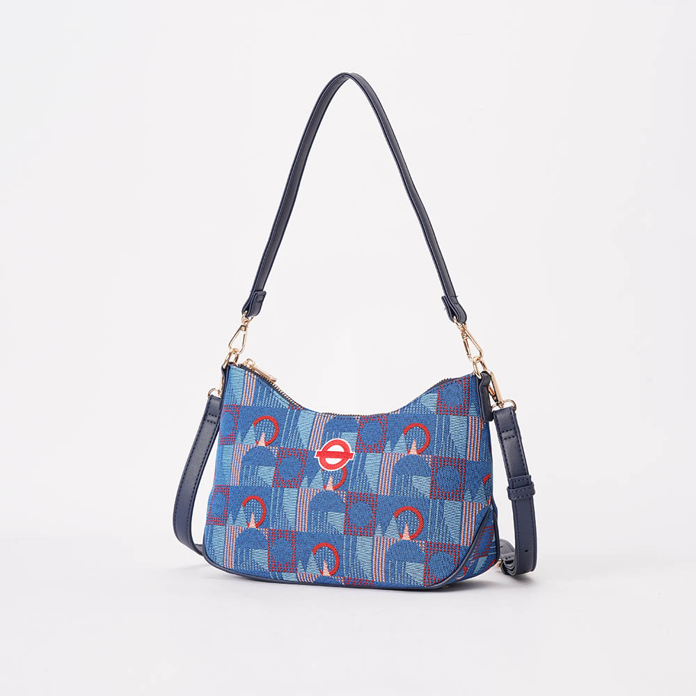 Moon Handbag TfL Piccadilly Moquette Red Roundel - Image 2