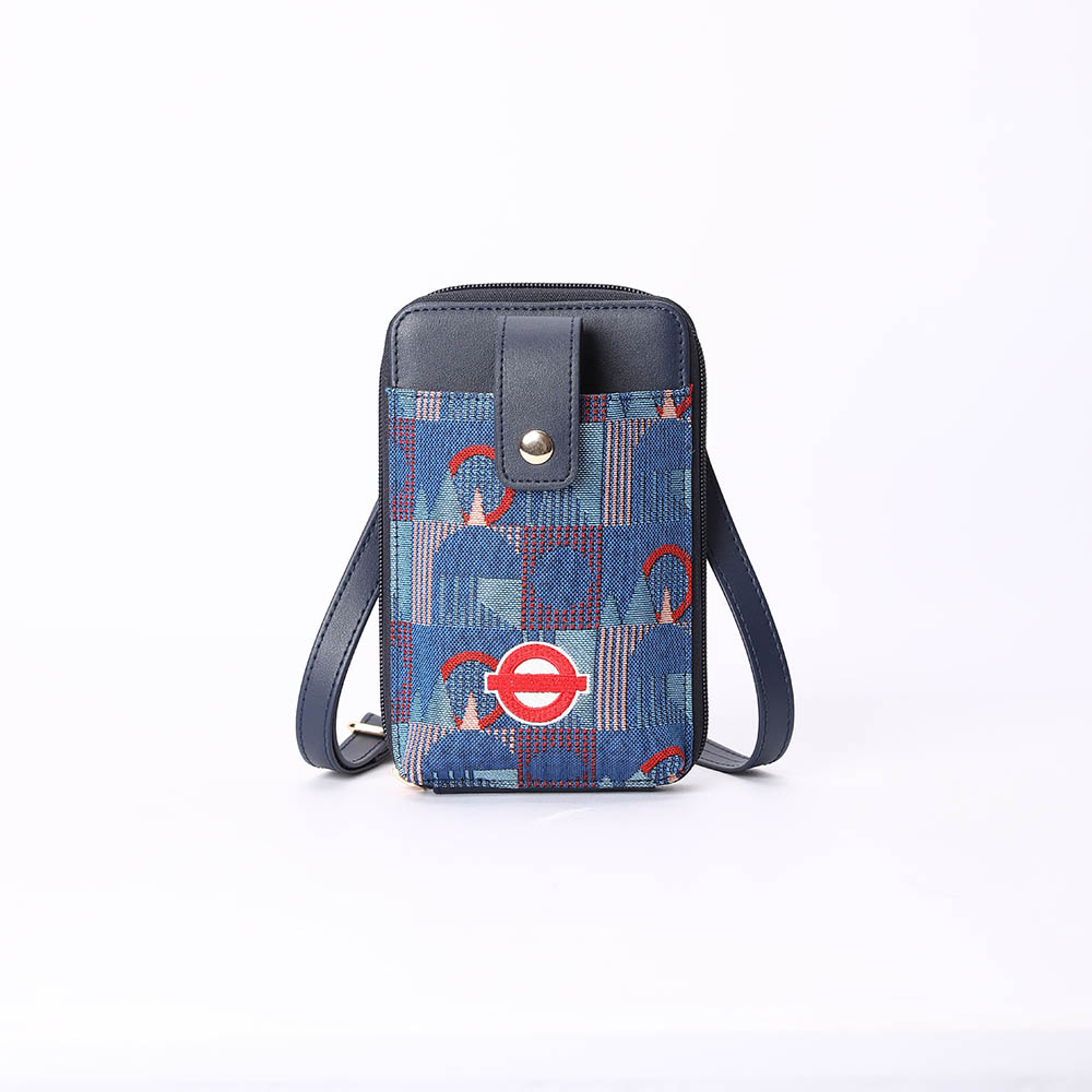Smart Phone Bag TfL Piccadilly Moquette Red Roundel