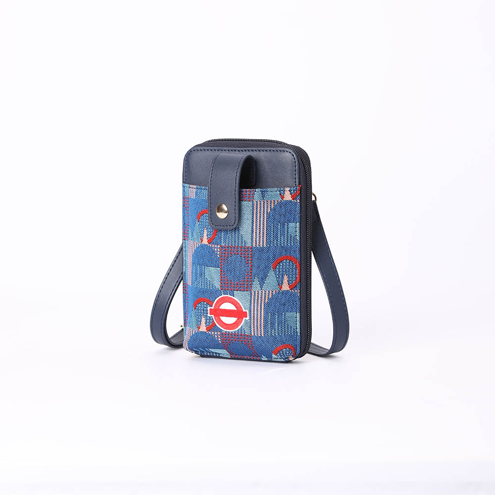 Smart Phone Bag TfL Piccadilly Moquette Red Roundel - Image 2