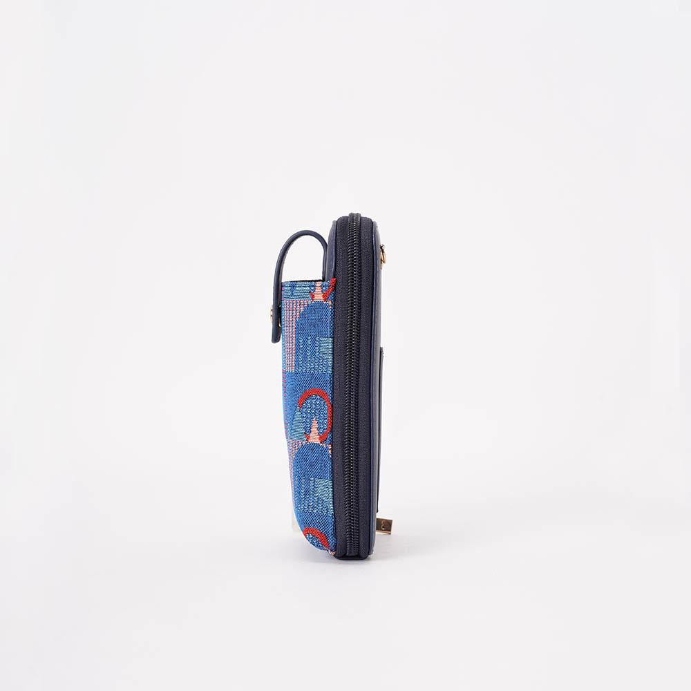 Smart Phone Bag TfL Piccadilly Moquette Red Roundel - Image 3